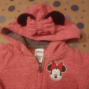 2T Pink Disney Minnie Mouse Zip-up sweatshir